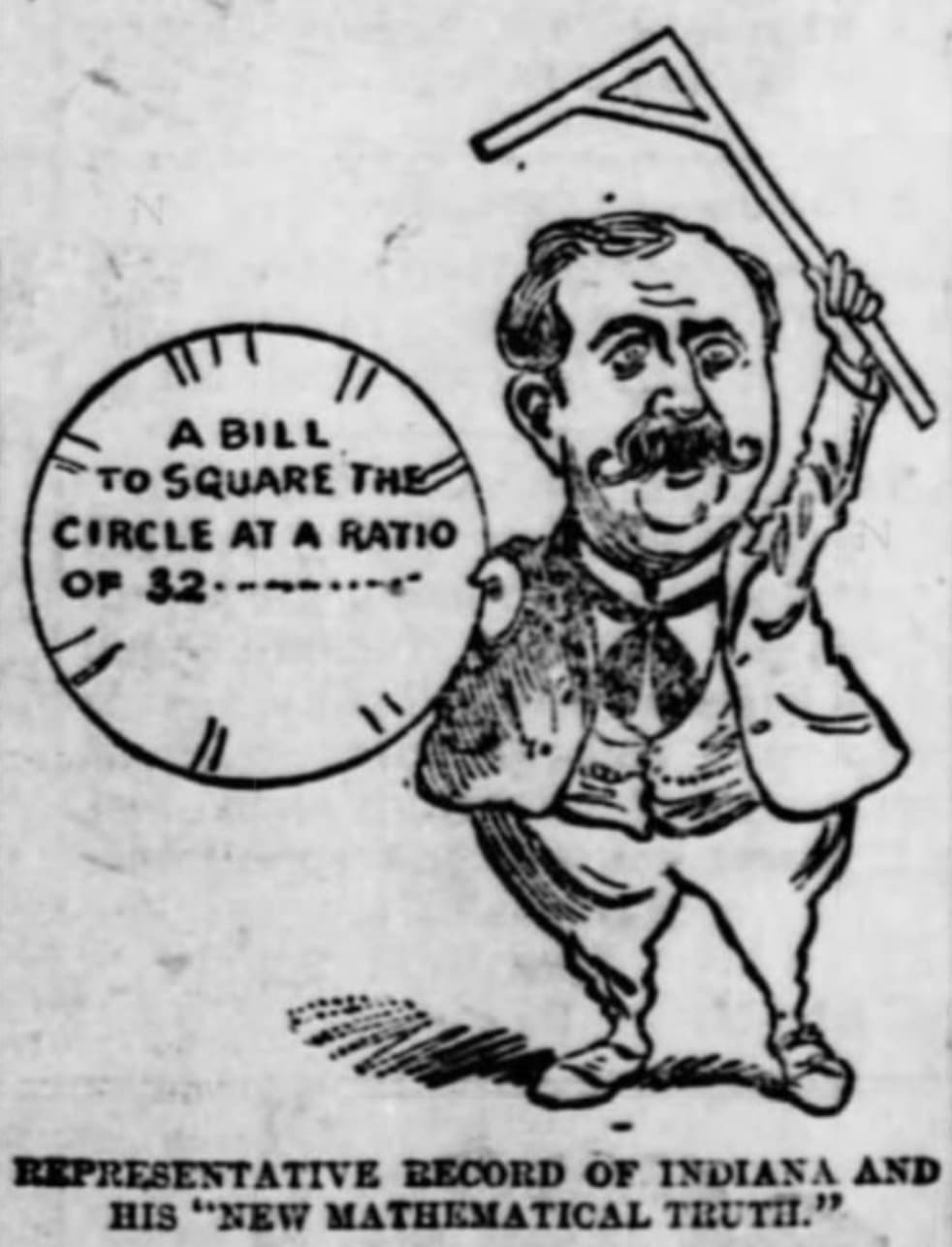 “There was an attempt in Indiana to legislate Pi to the number 3.2. It was abandoned on the day of the vote by a professor who pointed out that it was lacking any basis in proof.”